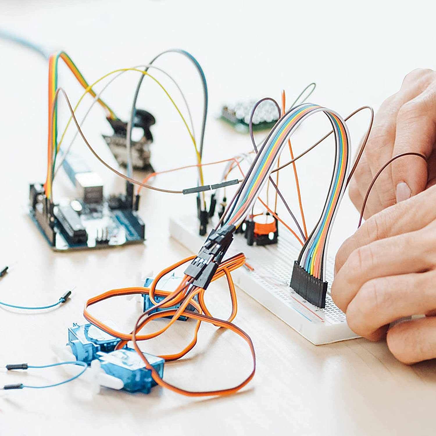 TECHZOCO DuPont - ponte Dupont, cavi a 40 pin per piastre prototipo e Arduino Raspberry Pi, cavo Breadboard, femmina a femmina, 20 cm