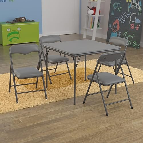 Miniatura 30 de Flash Furniture Mindy Kids - Mesa plegable de color bronceado para niños Beige Bronceado,Negro