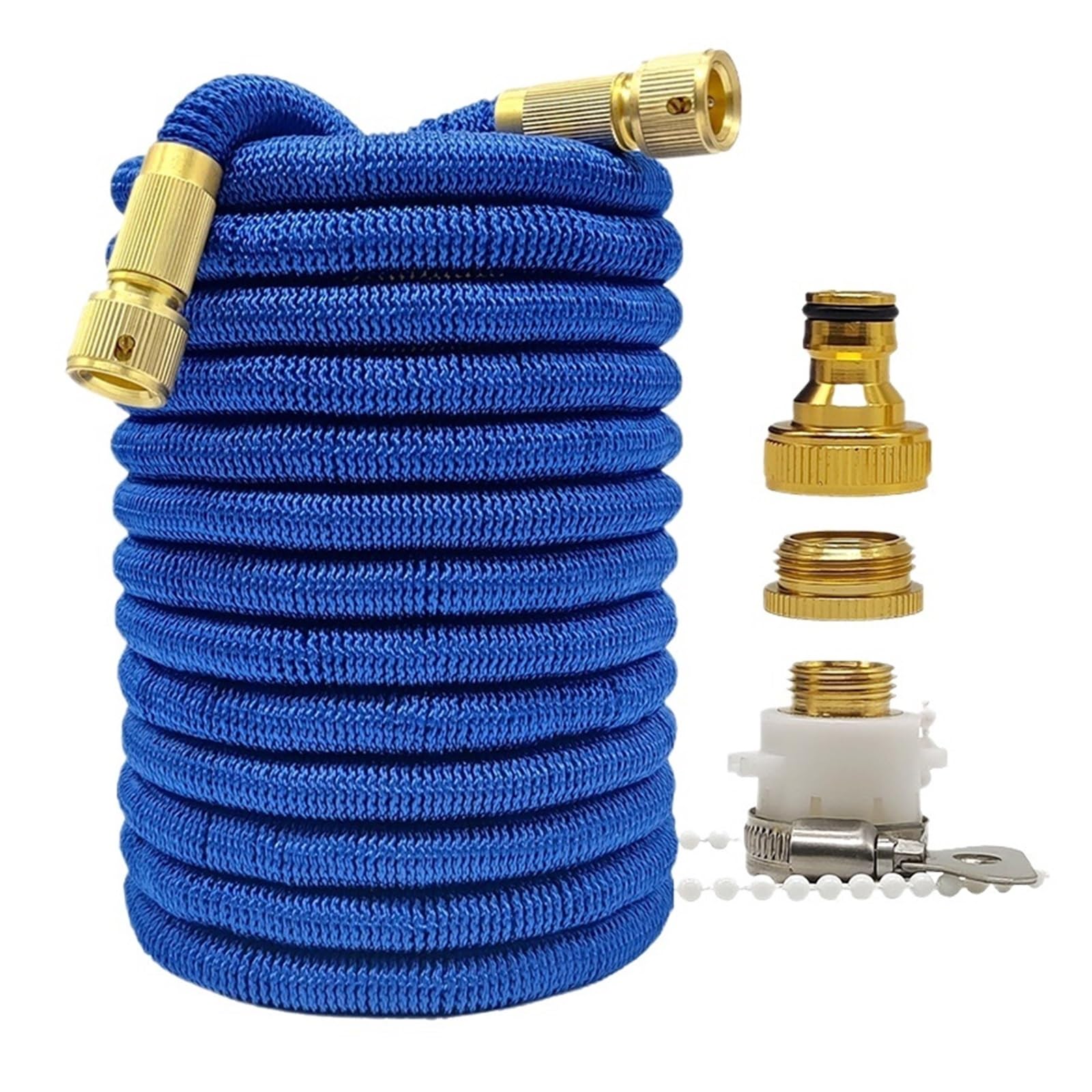 Tubo da giardino, tubo da giardino espandibile, flessibile, espandibile, per casa e giardino, set di pistola per irrigazione ad alta pressione per irrigazione agricola (colore: tubo blu, dimensioni: