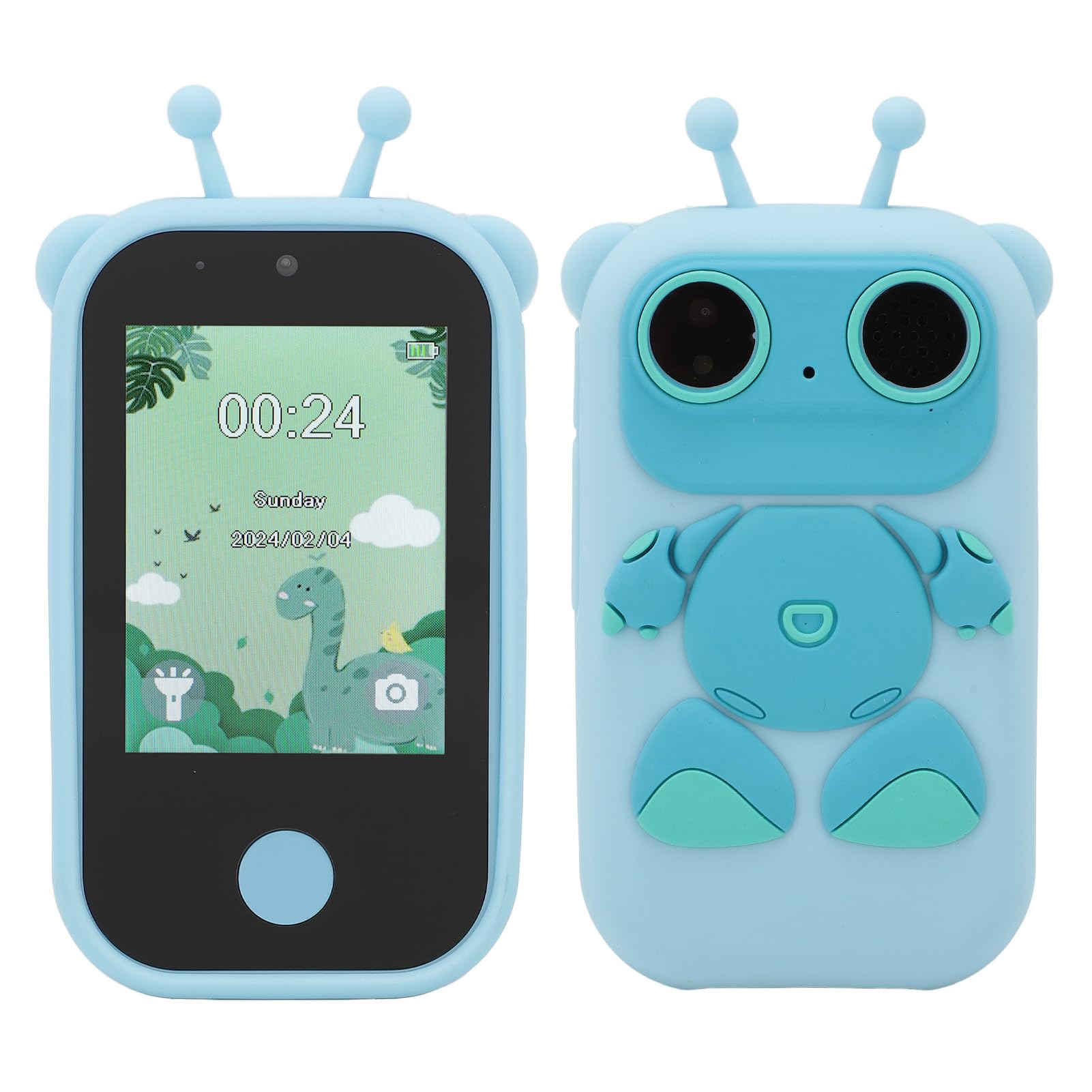 Smart Phone per Bambini, 2.8in IPS Touch Screen Kids Smart Phone Toy 1080P 48MP Digital Camera Cute Kids Smart Phone Toy con Doppia Fotocamera, Lettore Musicale, Gioco (Blue)