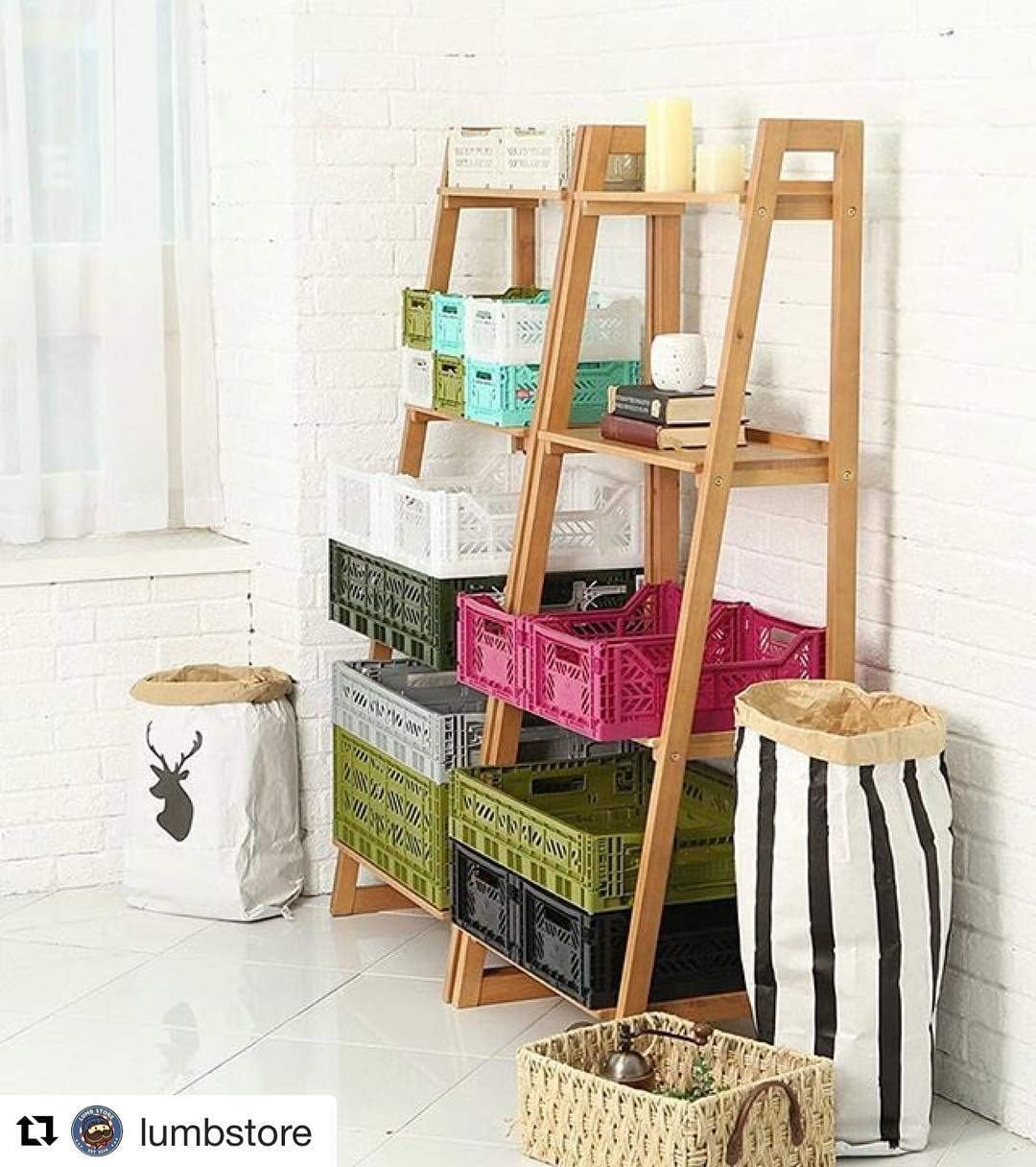 10 x AY-KASA Collapsible Storage Bin Container Basket Tote, Folding Basket Crate Container : Storage, Kitchen, Houseware Utility Basket Tote Crate Mini-Box (Black)