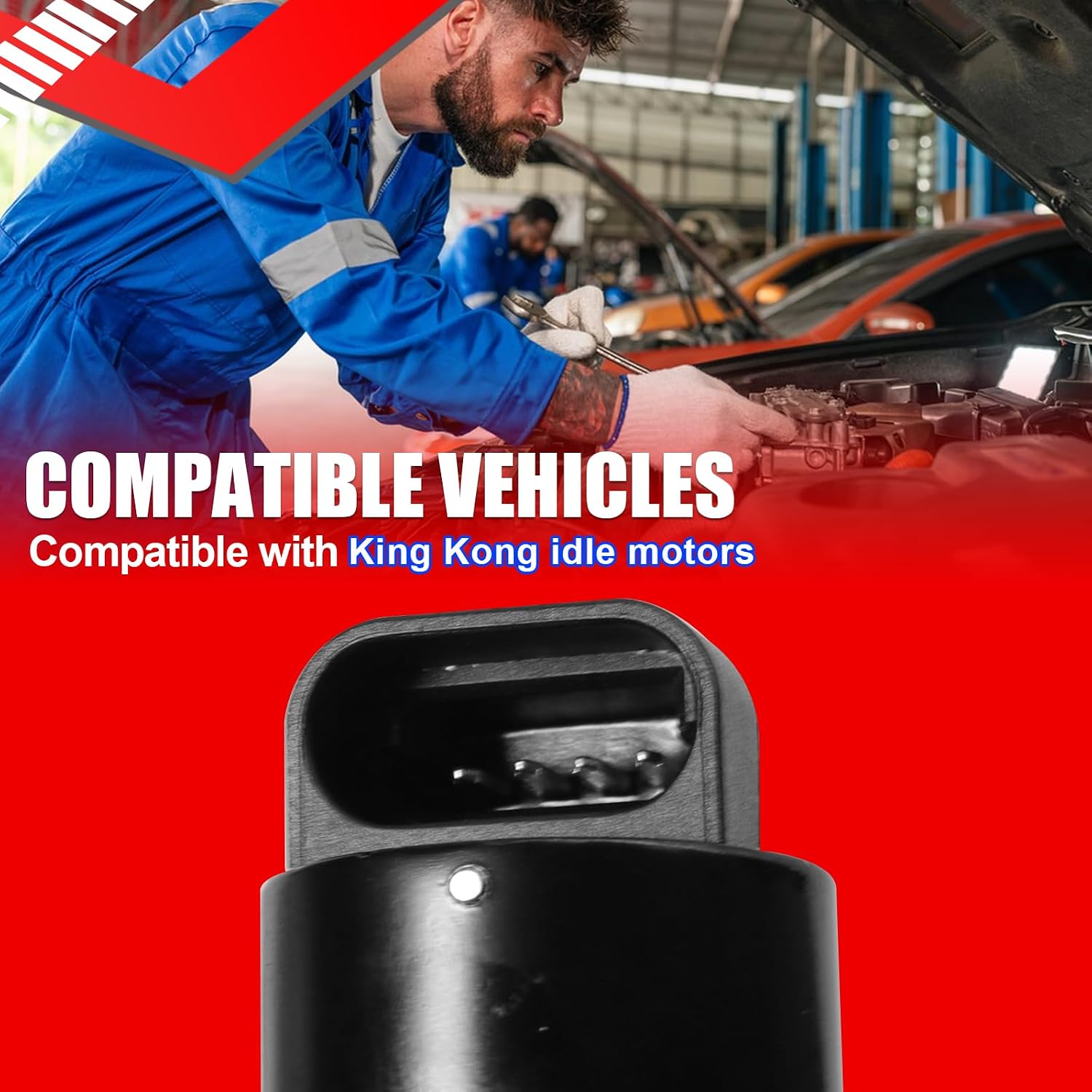 SMMS Car Idle Speed Control Valve, IAC Idle Air Control Valve Sensor for King Kong, Buick, Chevy, Throttle Stepper Motor, Replaces OE: 90380 10526 90325864, Black