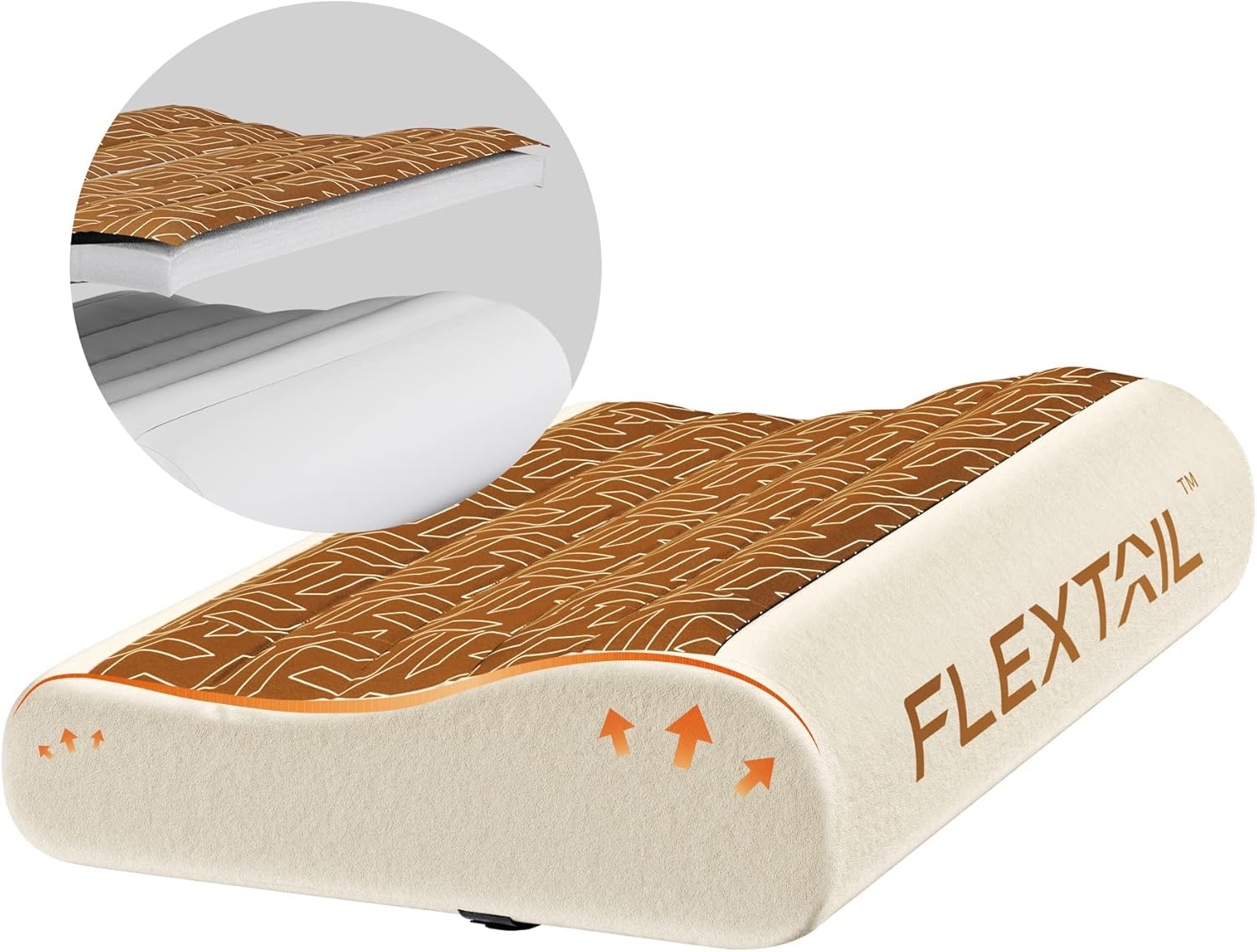 Cuscino Da Viaggio Gonfiabile FLEXT AILGEAR - Ergonomico, Leggero 150g, Fodera Lavabile