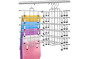 Dorm Room Closet Essential 6-Tier Metal Hanger Organizer with Space-Saving Design