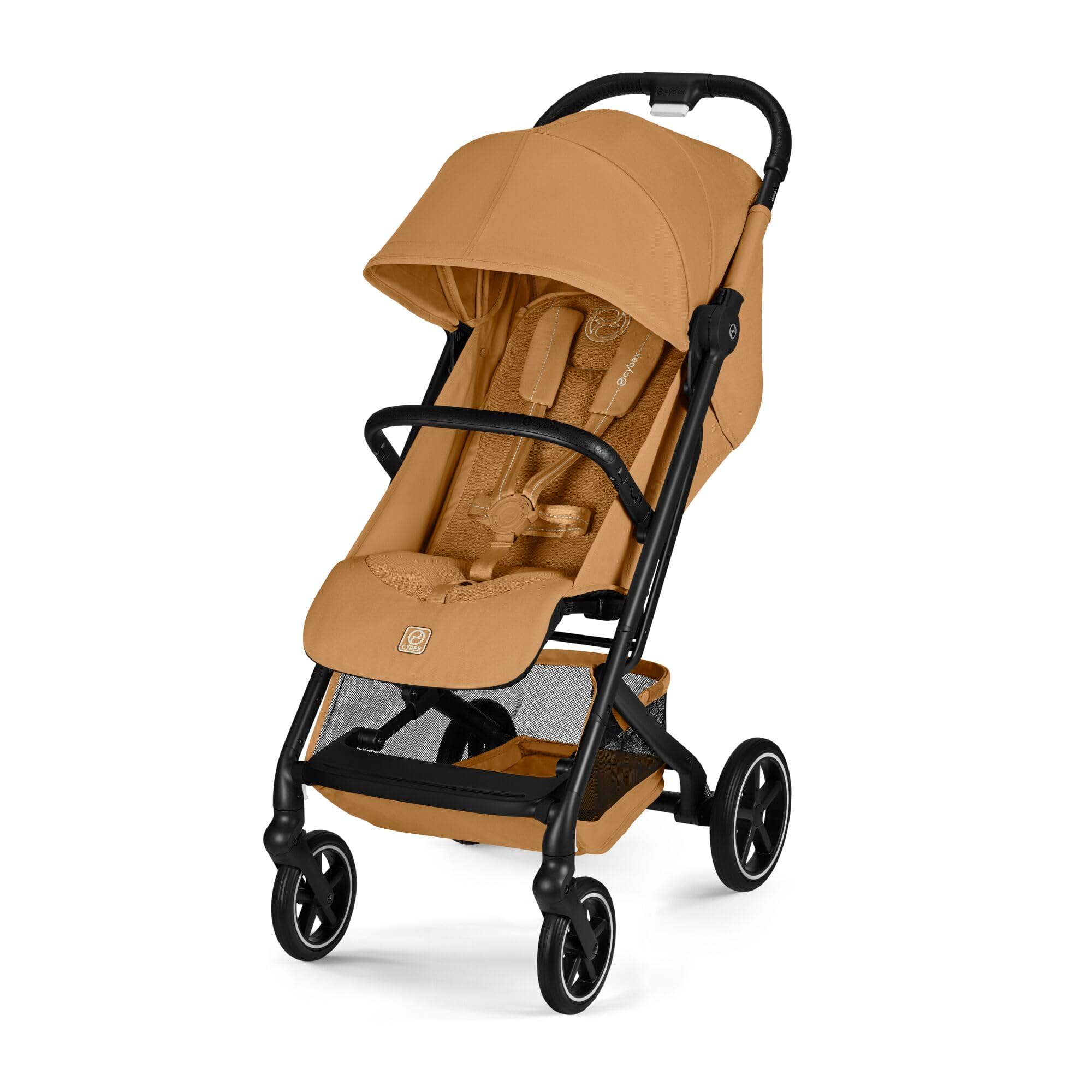 CYBEX Gold Wózek dziecięcy BEEZY z ergonomiczną pozycją leżącą, Od urodzenia do ok. 4 lat (maks. 22 kg), Kompaktowe składanie, Jednoręczny system pasów, Cinnamon Yellow