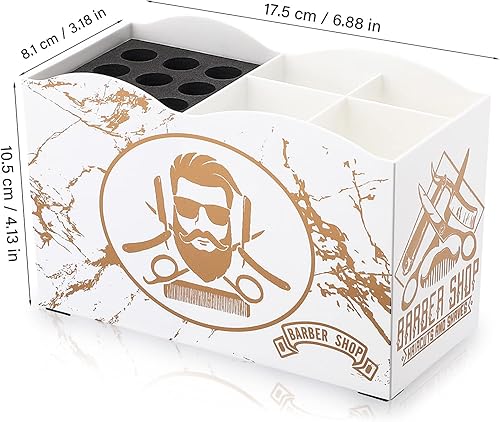 Miniatura 5 de Noverlife Soporte profesional para tijeras de peluquería, caja de tijeras de peluquería blanca, organizador de tijeras de peluquería, estuche de