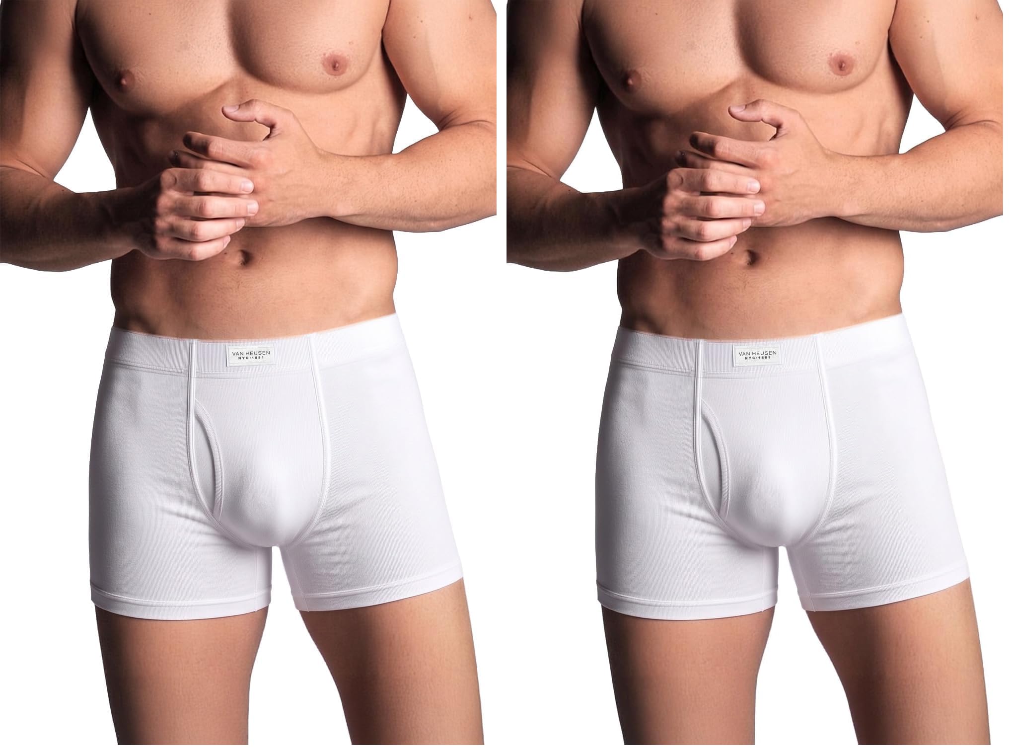 van heusen Men Boxer Briefs - 100% Combed Cotton - Anti Bacterial, Colour Fresh, Moisture Wicking_10031_White_L (Pack of 2)-picture-31