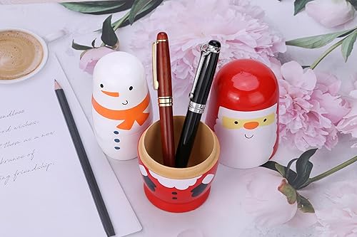 Miniatura 5 de CozyCabin 5 unidades de muñecas rusas sin pintar, hechas a mano de madera en blanco, apilables, muñecas rusas Matryoshka para niños y niñas, regalo