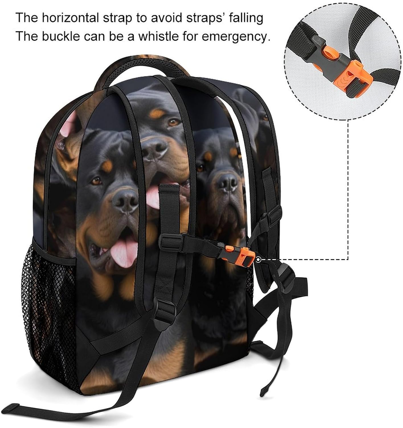 Travel Backpack for Women Men Carry On Backpack Rottweiler Wallpaper Luggage Daypack 16.5 Inch Laptop Backpack