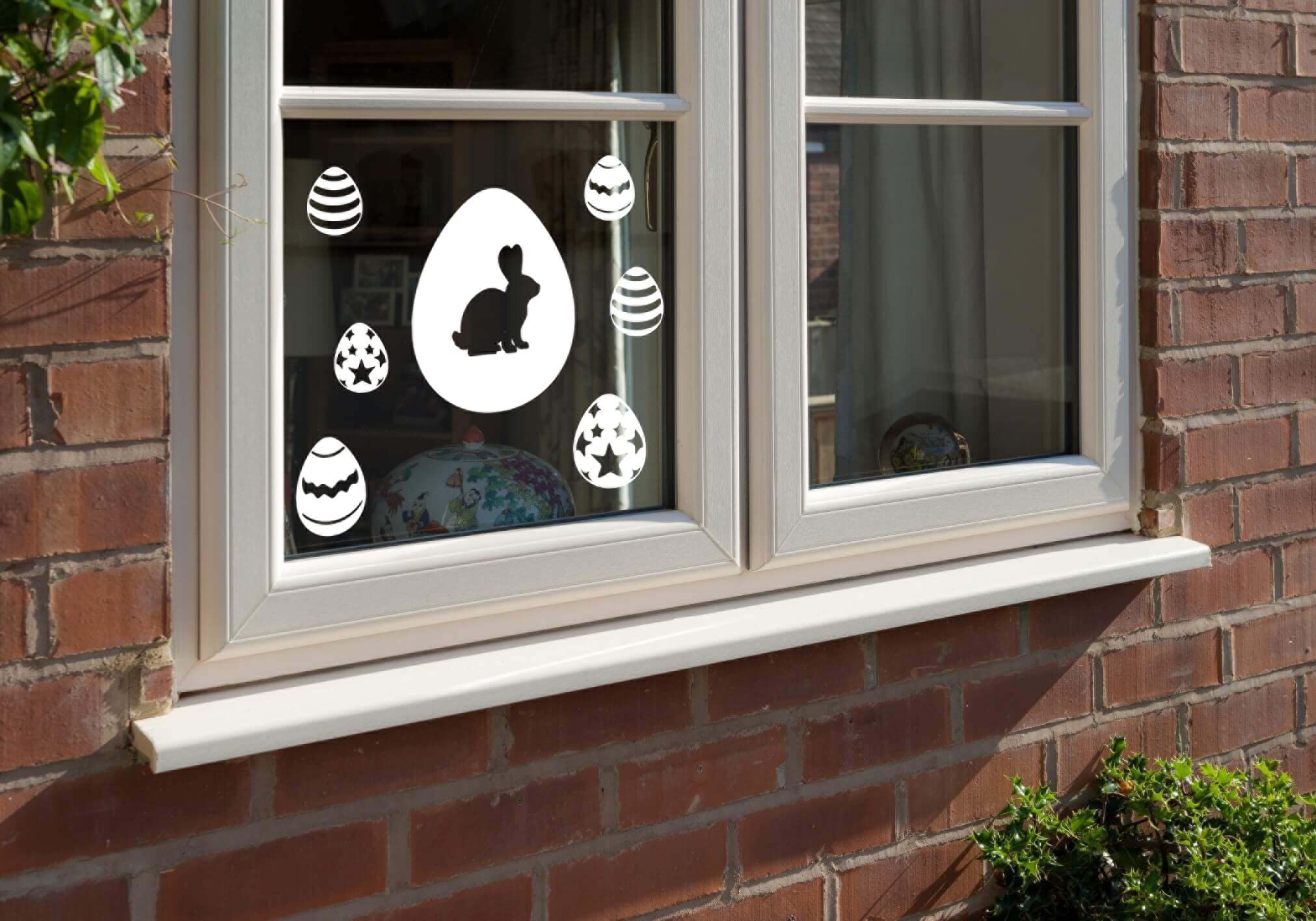 stika.co Easter Egg Window Stickers – Reusable Static Cling Vinyl Decals for Windows, Easter Decorations, Nursery & Home (A3-420 x 295 mm)