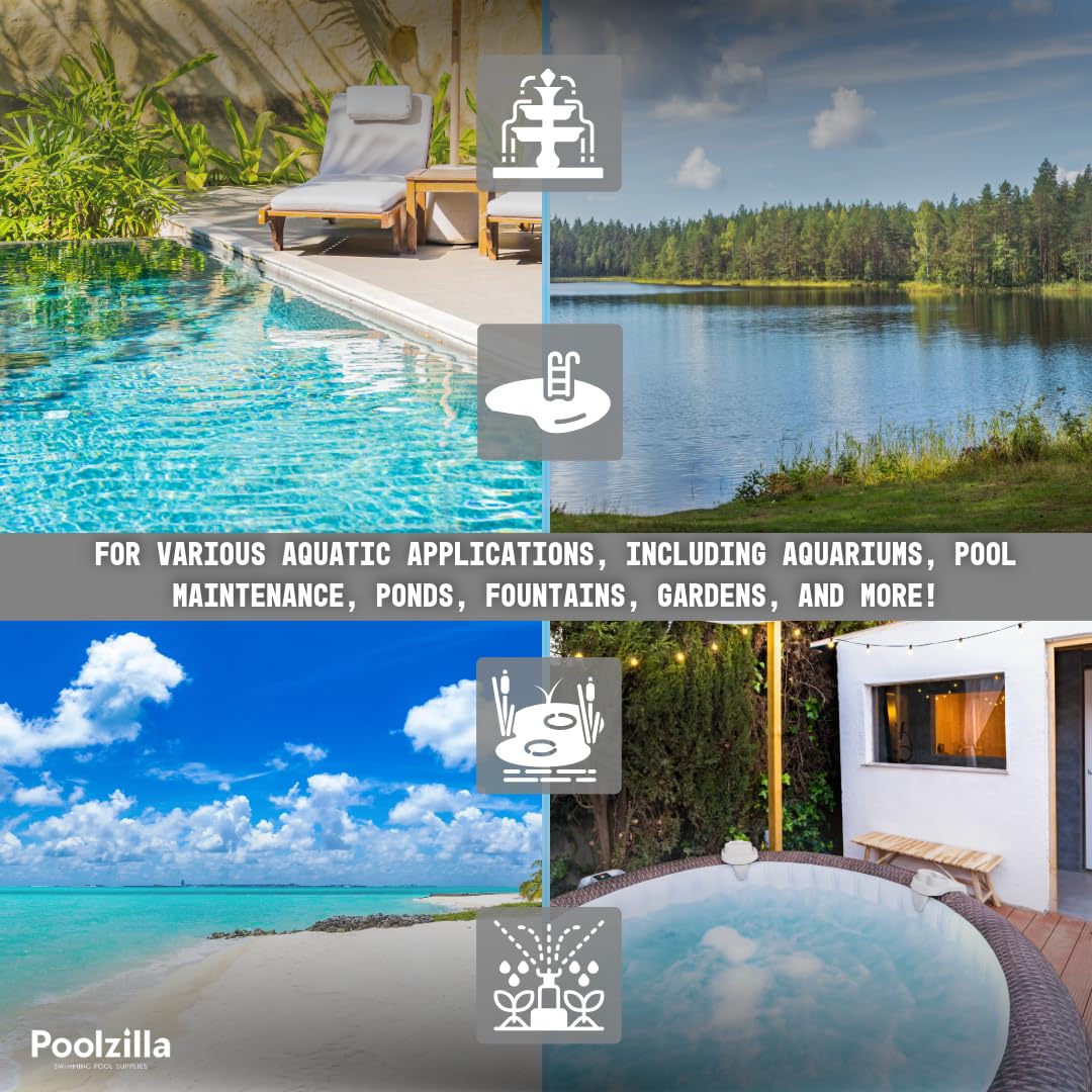 Poolzilla Manguera de estanque corrugada de 20 pies, diámetro interior de 1 pulgada, tubo de agua reforzado flexible para acuarios, mantenimiento de piscinas, estanques, fuentes, jardines y otras