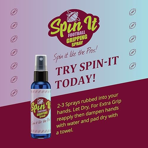 Miniatura 6 de Spin iT Football Grip Spray – Agarre firme con o sin guantes de fútbol – Complemento al equipo de entrenamiento de fútbol y accesorios de fútbol –