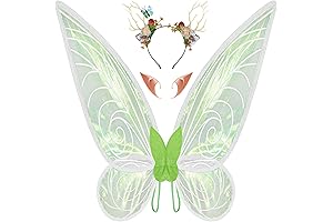 Fairy Wings Adult Women, Dark Green Glossy Sheer Wings