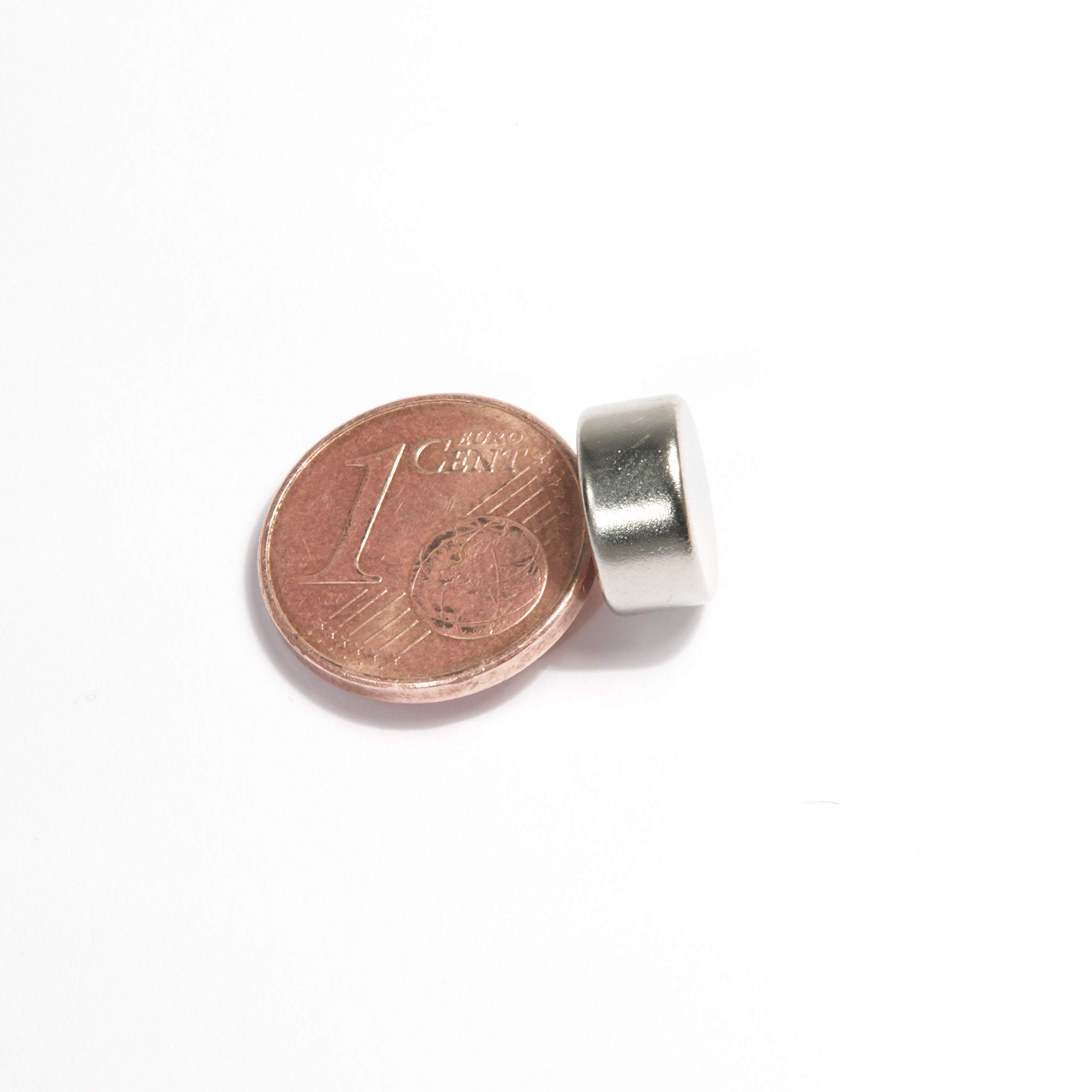 Neodym Magnet Mini 10x5mm Für Magnettafel Pinnwand Kühlschrank Starker Scheiben Magnete - Whiteboard Flach Rund 10mm x 5mm - N52 Stark (50)