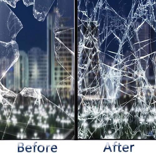 Miniatura 3 de Queenbox Película transparente de protección de vidrio de 9.8 ft/10 pies, película adhesiva de protección contra rayos UV, película de ventana de