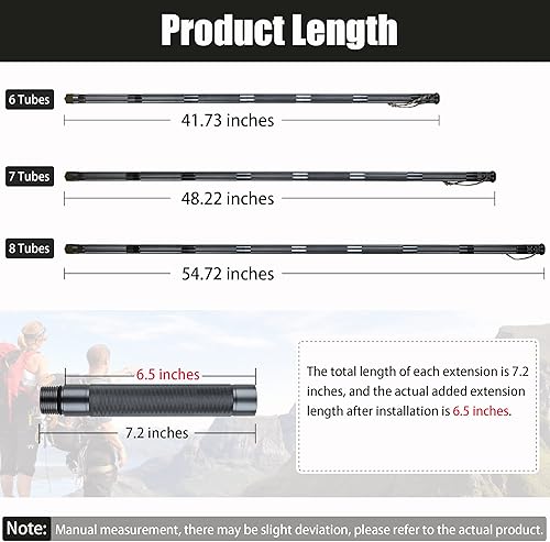 Miniatura 4 de aiGear Tactical Walking Sticks 15 in 1 Outdoor Hiking Staff Multitool Gear Adjustable Trekking Poles for Camping Hiking Wilderness Survival