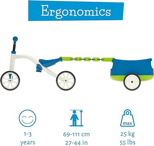 Miniatura 6 de cuadriciclo Grow-with-Me Chillafish Quadie, 4 ruedas, 16 pulgadas, Azul