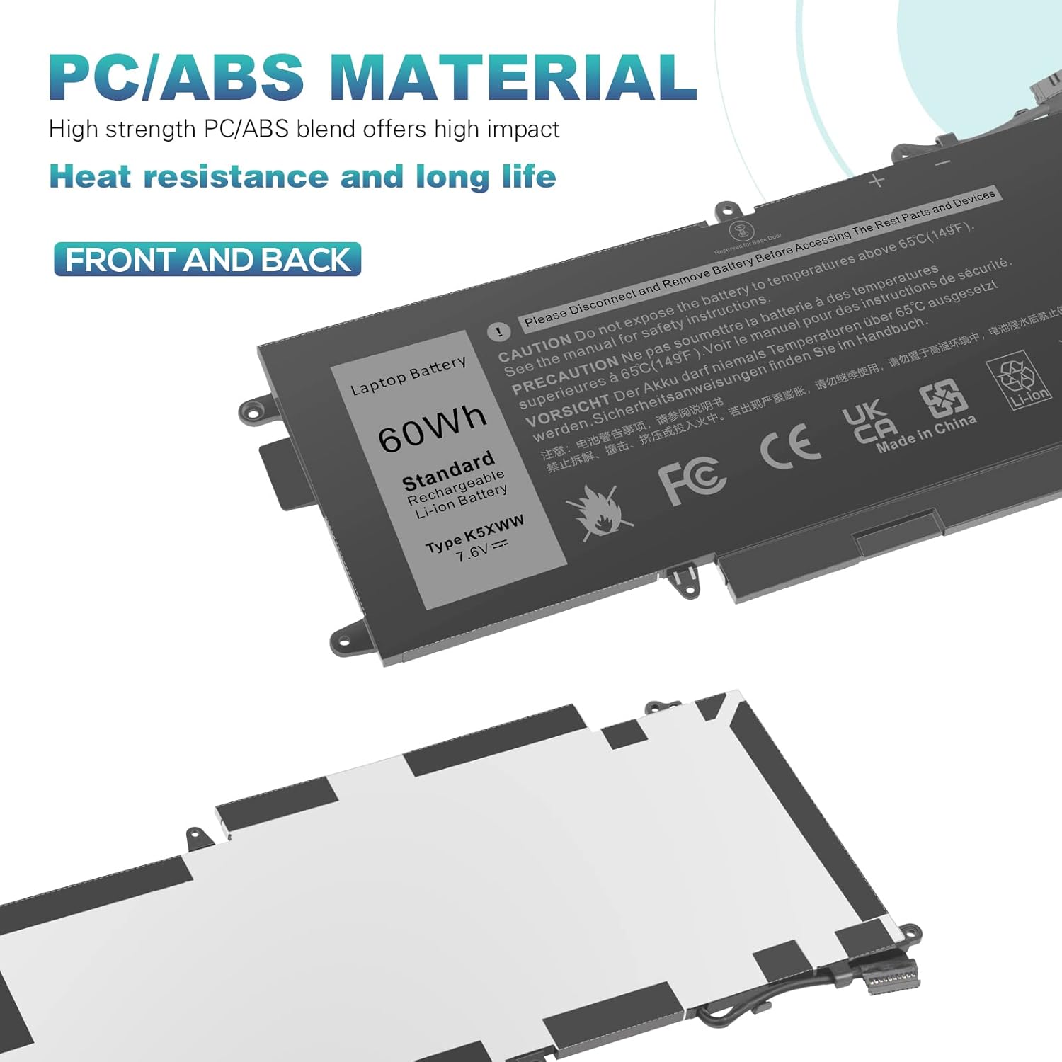 Fancy Buying K5XWW Laptop Battery for Dell Latitude 7389 7390 2-in-1 Latitude 12 5000 5289 2-in-1, fits E5289 L3180 Series P29S001 P29S002 451-BBZC 725KY 71TG4 N18GG 6CYH6 CFX97