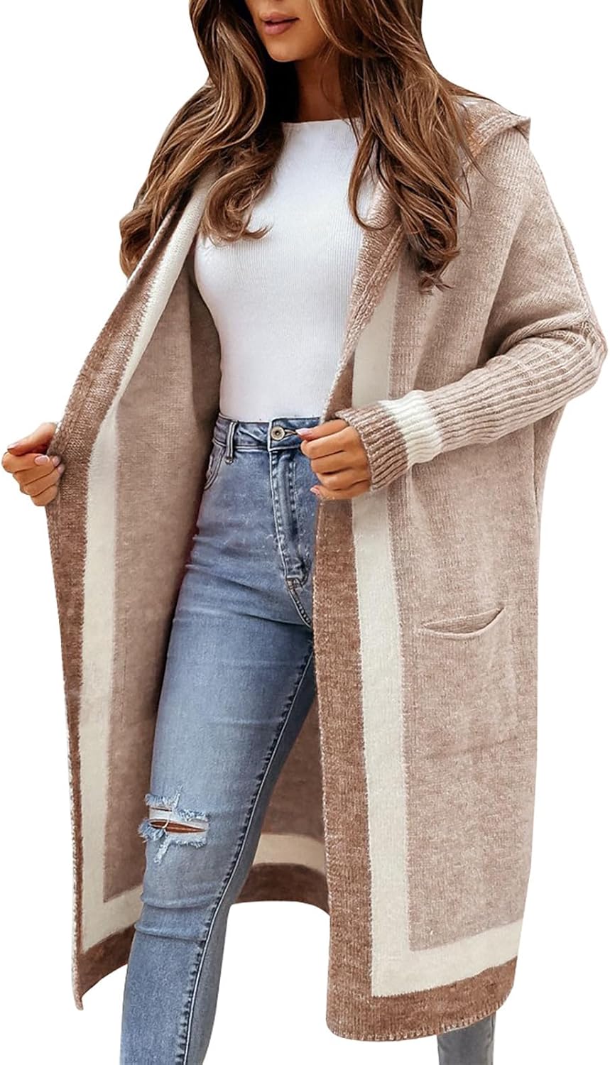 Ymosrh Women's Sweaters Cardigan Long Sleeve V Neck Button Chunky Outwear Coat Casual Fall Soft Cardigan Sweater, S-XL