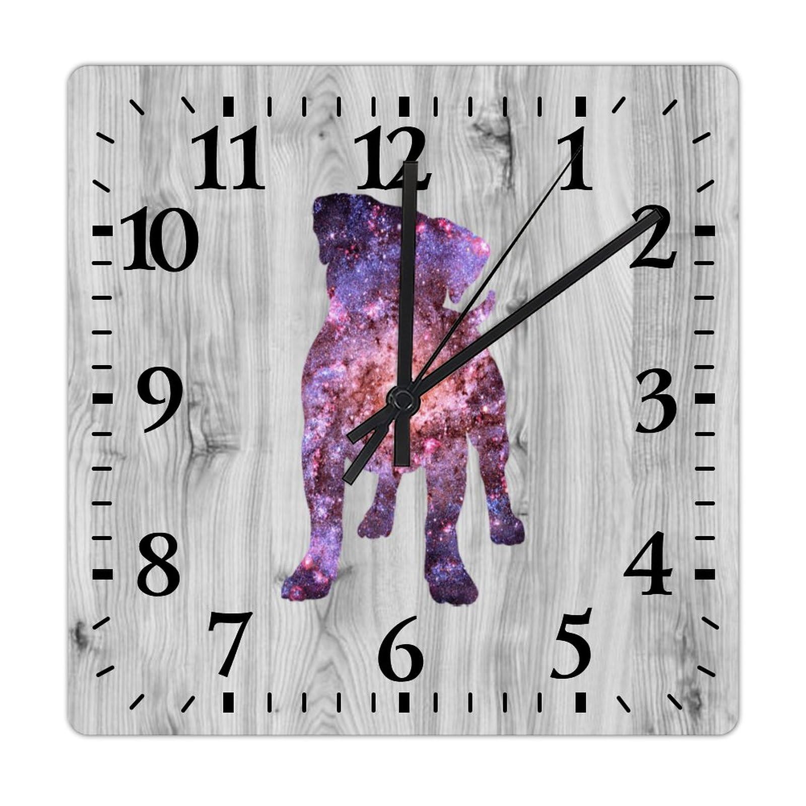Grande horloge murale Jack Russell pour décoration de cuisine et salon