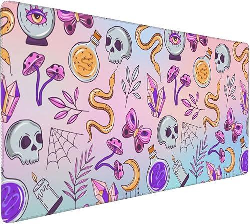 Vista 11 de Alfombrilla de mouse extendida para juegos de 35.4 x 15.7 pulgadas, alfombrilla de mouse retro vintage grande XXL, base de goma antideslizante