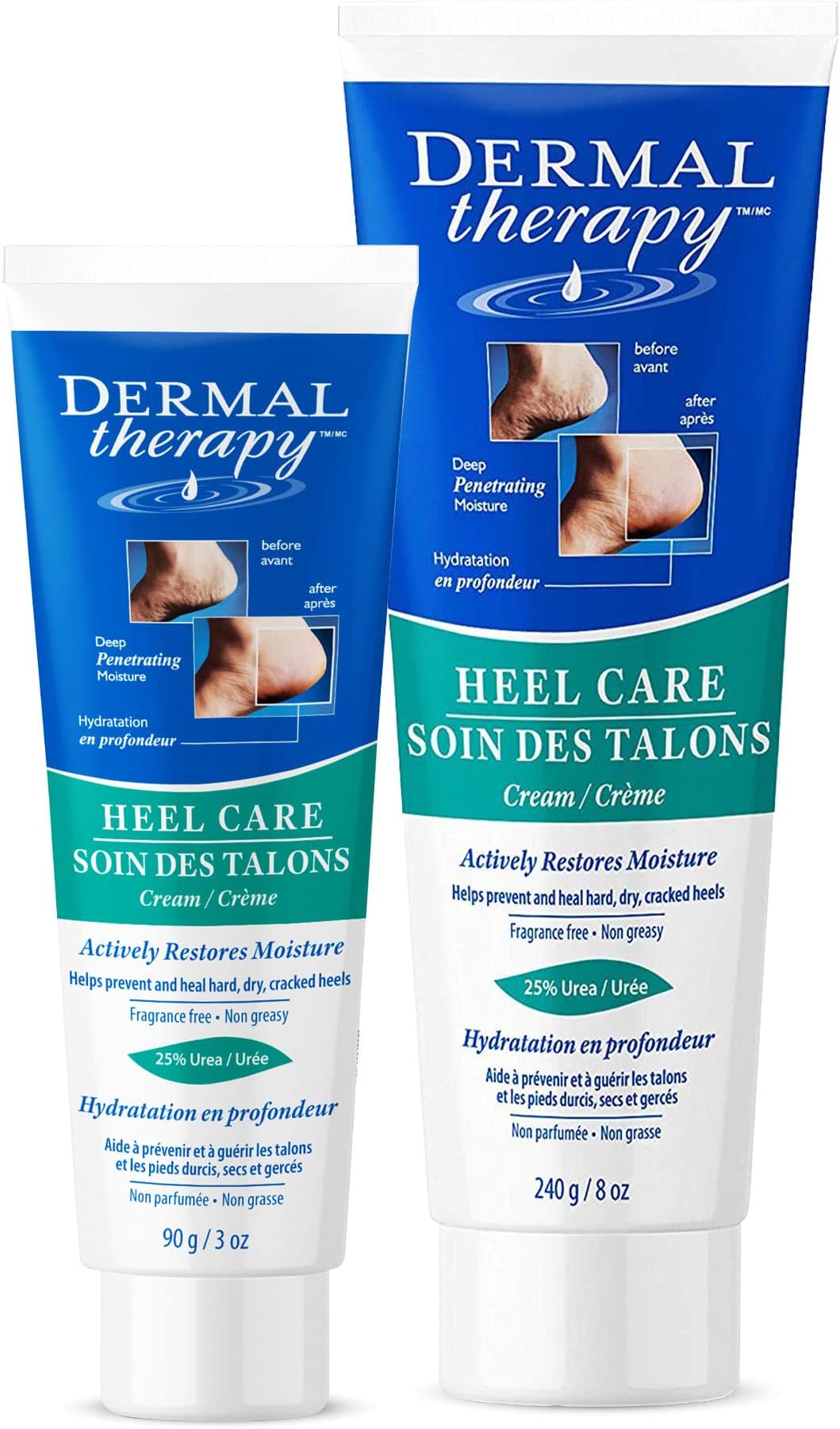 Dermal Therapy 1 oz Foot Cream for Dry Cracked Feet - Urea Cream, Foot Lotion, Heel Cream, and Humectant Moisturizer with Alpha Hydroxy Acids