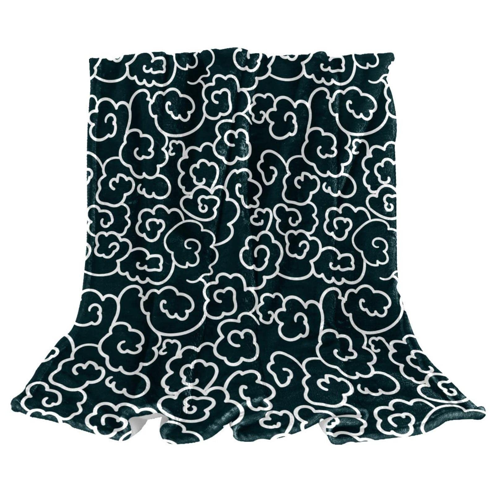 Couverture polaire légère haut de gamme motif nuages chinois pour canapé
