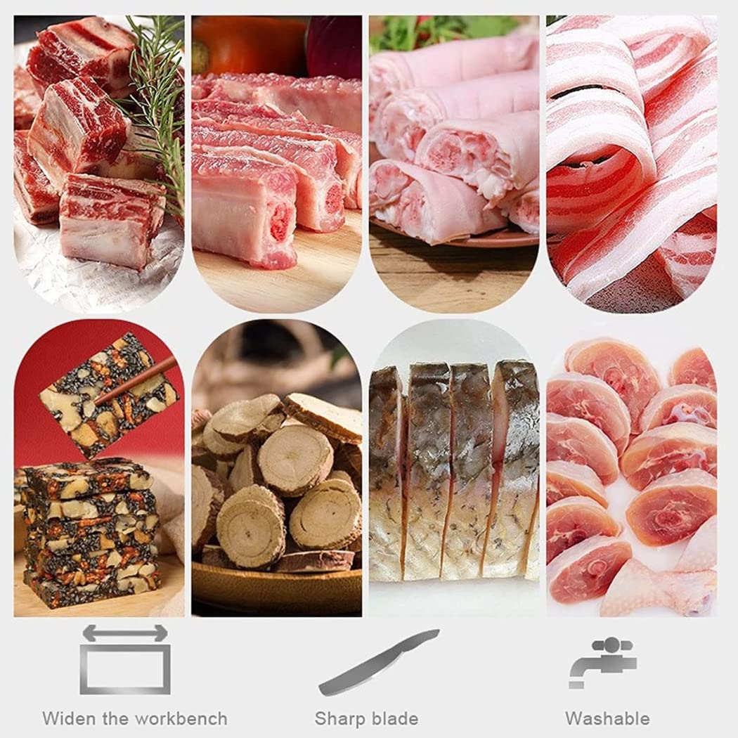 Affettatrice Professionale per Carne con Sega per Ossa, Taglierina in Acciaio Inossidabile Resistente per Carne, Verdure E Ossa Congelate per Chef Casalinghi E Appassionati di Cucina, M