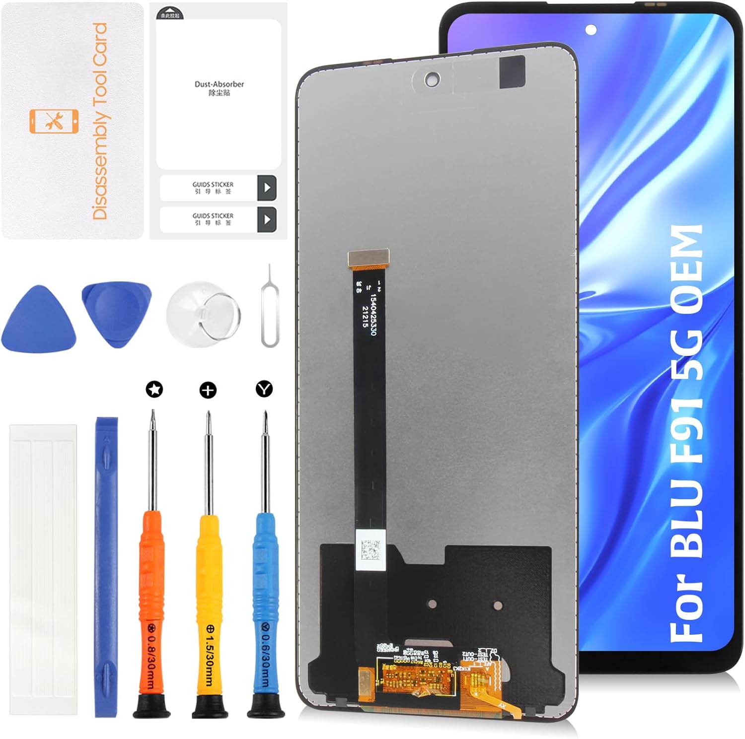 Original for BLU F91 5G 6.8" LCD Screen Replacement V0650WW LCD Display Touch Digitizer Screen Assembly with Repair Tools