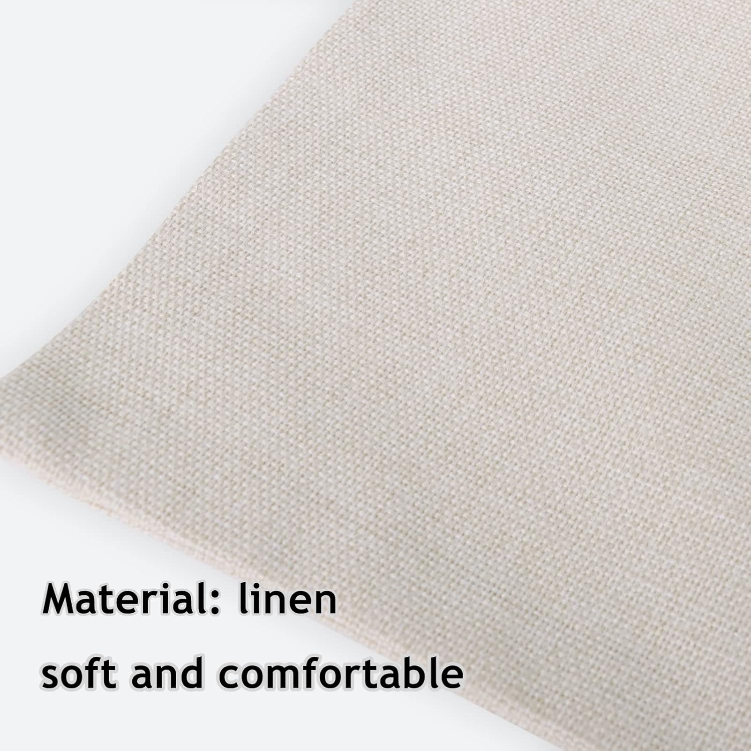 TopTie Custom Embroidery Pillow Cover, 18" X 18" Personalized Linen Throw Pillowcase with Pocket