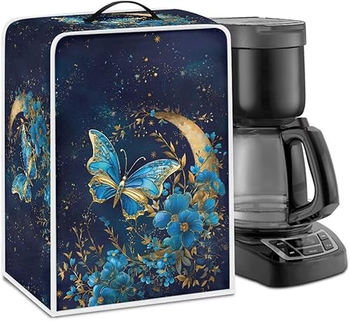 Cubierta para cafetera de girasol, mariposa, protección contra el polvo, cubierta para electrodomésticos de cocina, antihuellas dactilares, de