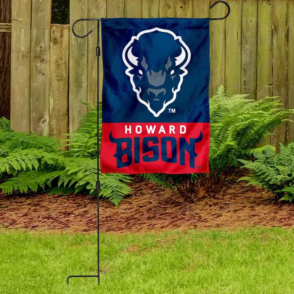 Howard Bison Garden Banner Flag with Flag Pole Stand Set - Image 3