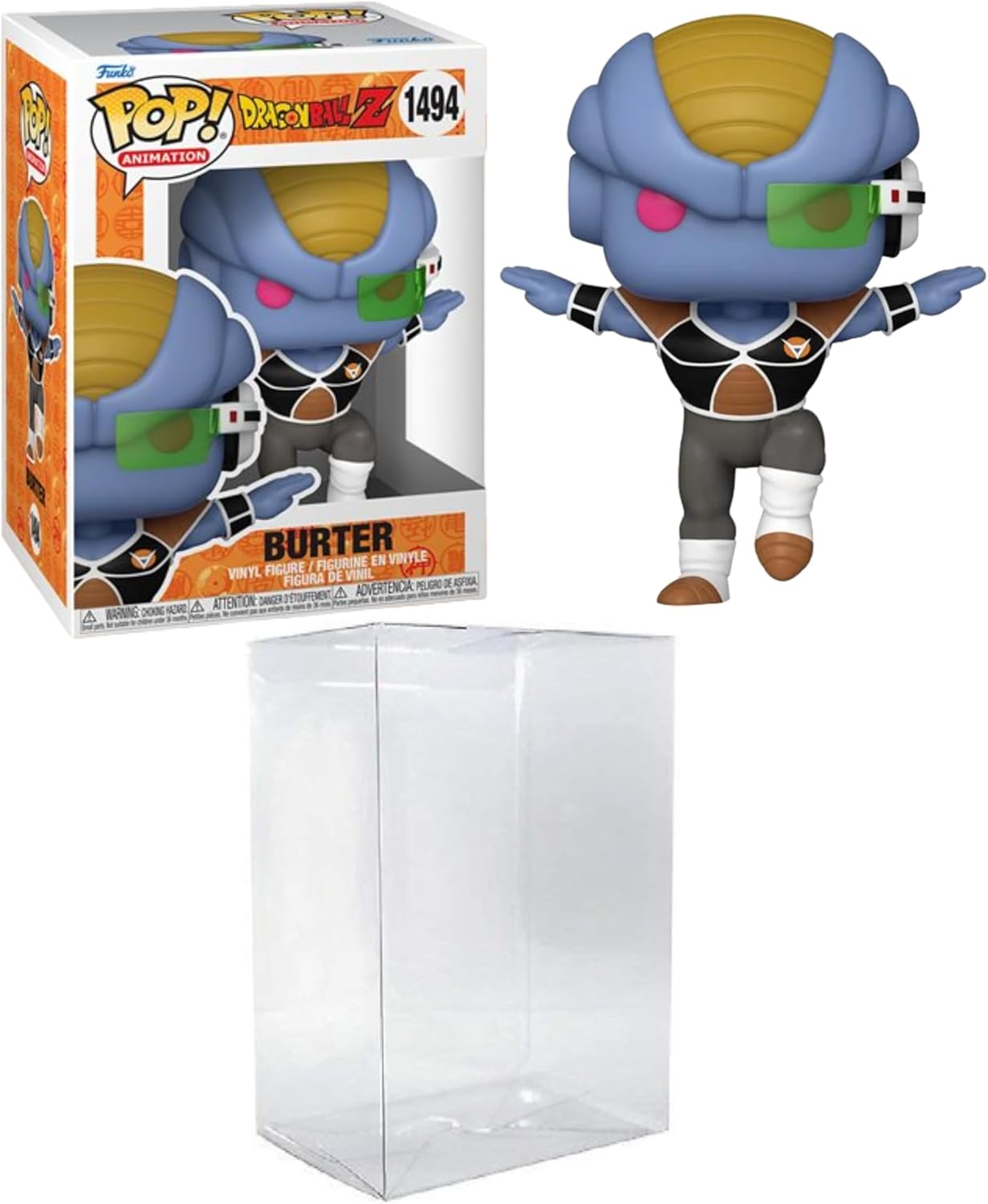 Funko Pop! Animation: Dragon Ball Z - Burter Bundled with a Byron's Attic Pop Protector