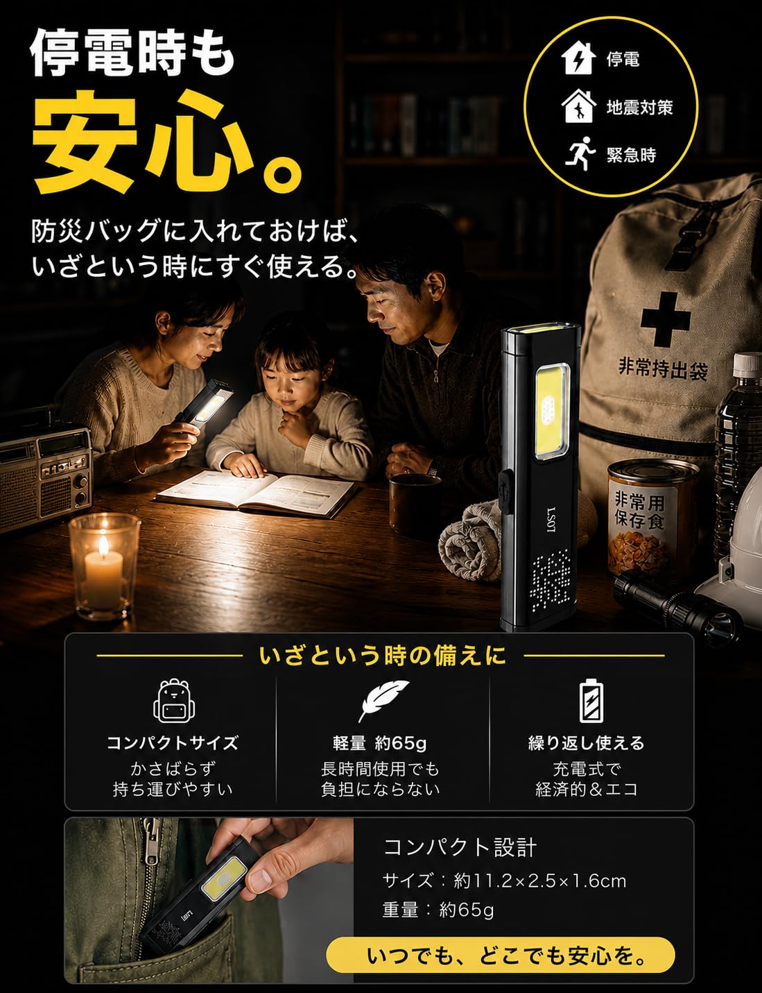 Amazon.co.jp: 懐中電灯 磁石式作業灯【2026最新の最新型