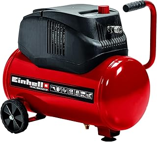 Einhell TC-AC 200/24/8 of Air Compressor - 24L, 1200W, 240V, 8 Bar, 116 PSI, Oil-Free Service-Free Motor, Pressure Reducer, Safety Valve - Air Compressor for Workshops with 3 Year Warranty