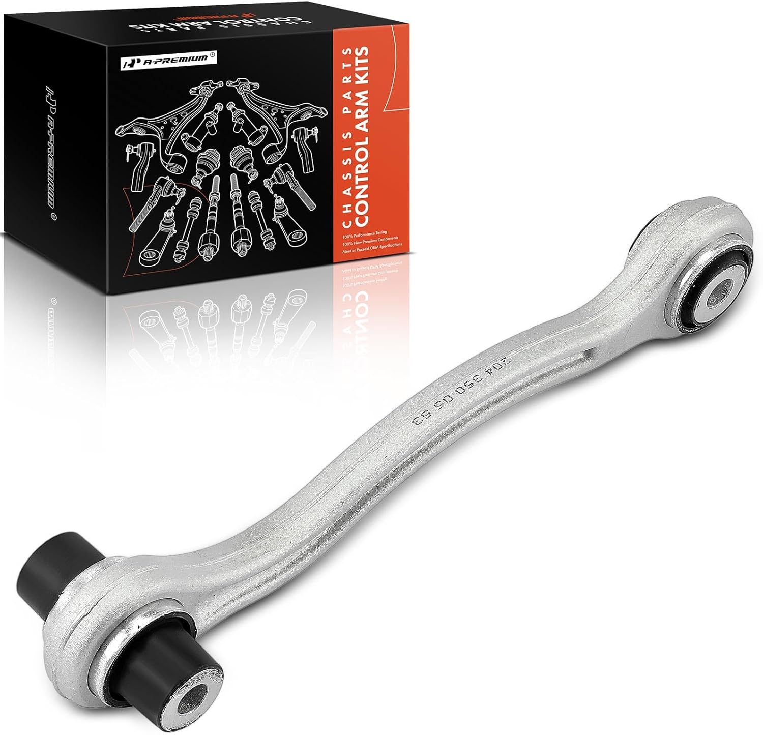 A-Premium Rear Left Lower Control Arm, with Bushing, Compatible with Mercedes-Benz C230, C250, C300, C350, C350e, C400, C63 AMG, E250, E300, E350, E400, E450, E550, GLK250, GLK350, GLC300