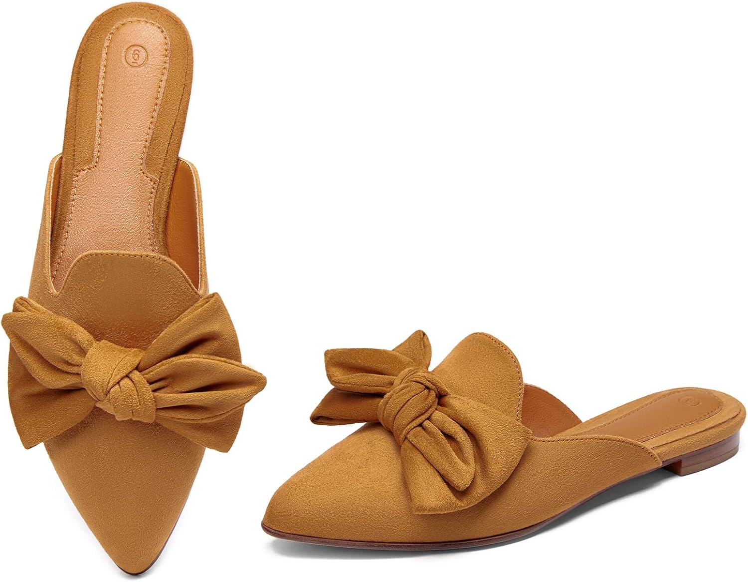 Rilista Mules for Women Slip On Comfortable Pointed Toe Womens Loafers Women's Flats for Women's Mules & Clogs