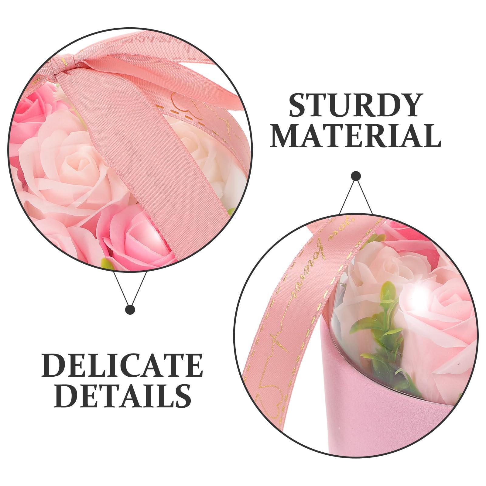 TOYANDONA 4 Pezzi Rose di Sapone in Cofanetto Regalo, Fiori Rosa Eleganti | Aroma Duraturo, Decorazione Romantica per Bagno e Camera, Idea Regalo per Natale, Mamma, San Valentino