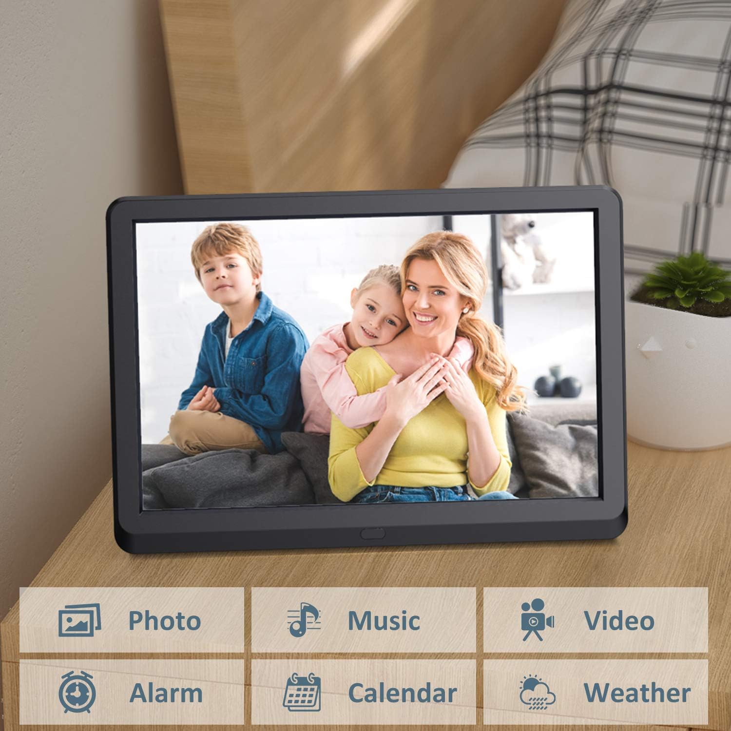 🛒 Crazy Deals Digital Photo Frame 10 inch Digital Picture Frame with HD IPS Display Photo/Music/Video Player Calendar Alarm Auto On/Off Timer Remote Control