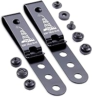 Vista 35 de HolsterSmith - Clip universal de metal para cinturón para hacer fundas, modelo 5, (3 agujeros), color negro táctico