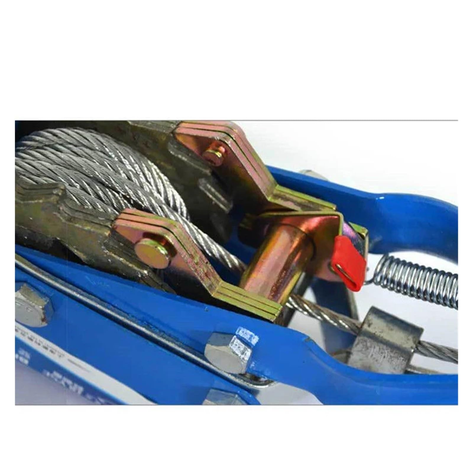 Handwinde, 1T/2T/4T manueller Hebelzug, Drahtspanner aus Kohlenstoffstahl, langlebiges, rostfreies, multifunktionales Doppelhaken-Kran-Drahtspannwerkzeug(2T)