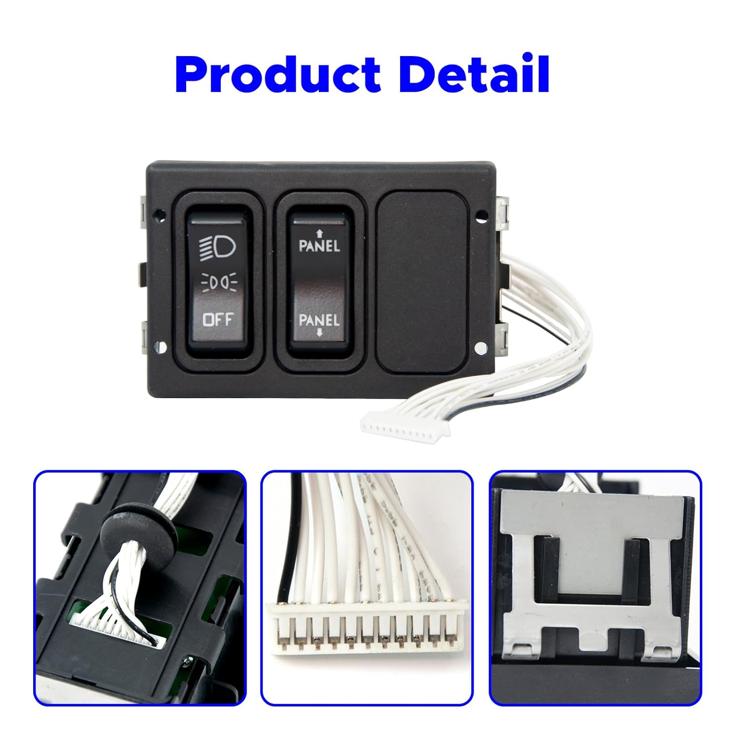 901-5107 Heavy Duty Headlight Switch Housing Replacement for International 3200 4200 4300 4400 7300 7400 7500 7600 8500 8600 & RXT Models 2001-2004 - Replaces 2512518C91, 3533417C91