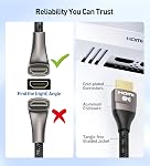 Cable Matters 48Gbps Ultra HD 8K Right Angle HDMI Cable 6.6 ft (270 Degree HDMI Cable) with 8K @120Hz, 4K @240Hz and HDR Support in Black