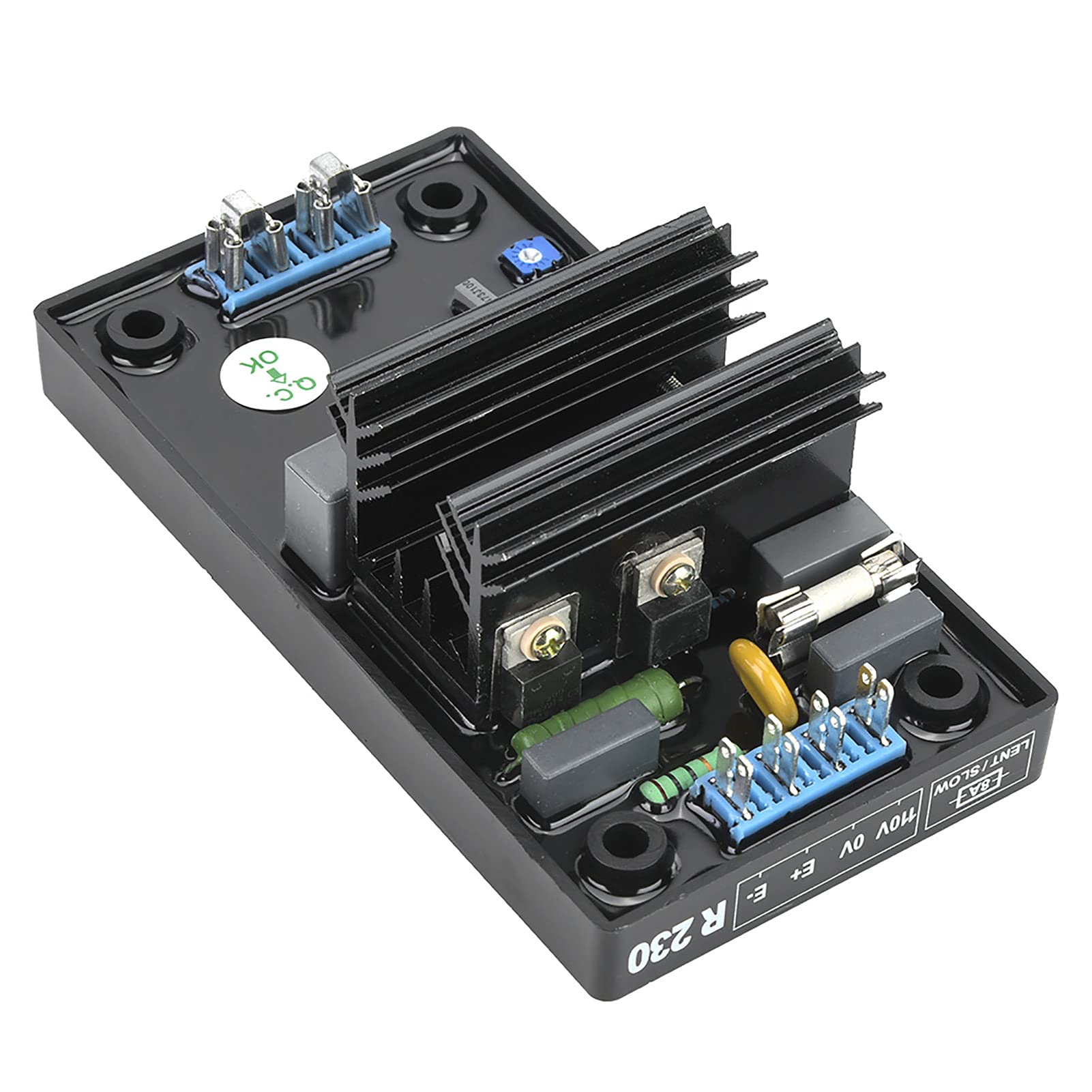 R230 Regulador de voltaje automático AVR Control de voltaje ajustable de para el alternador sin cepillo Alternador Material de resistencia al calor de retardante