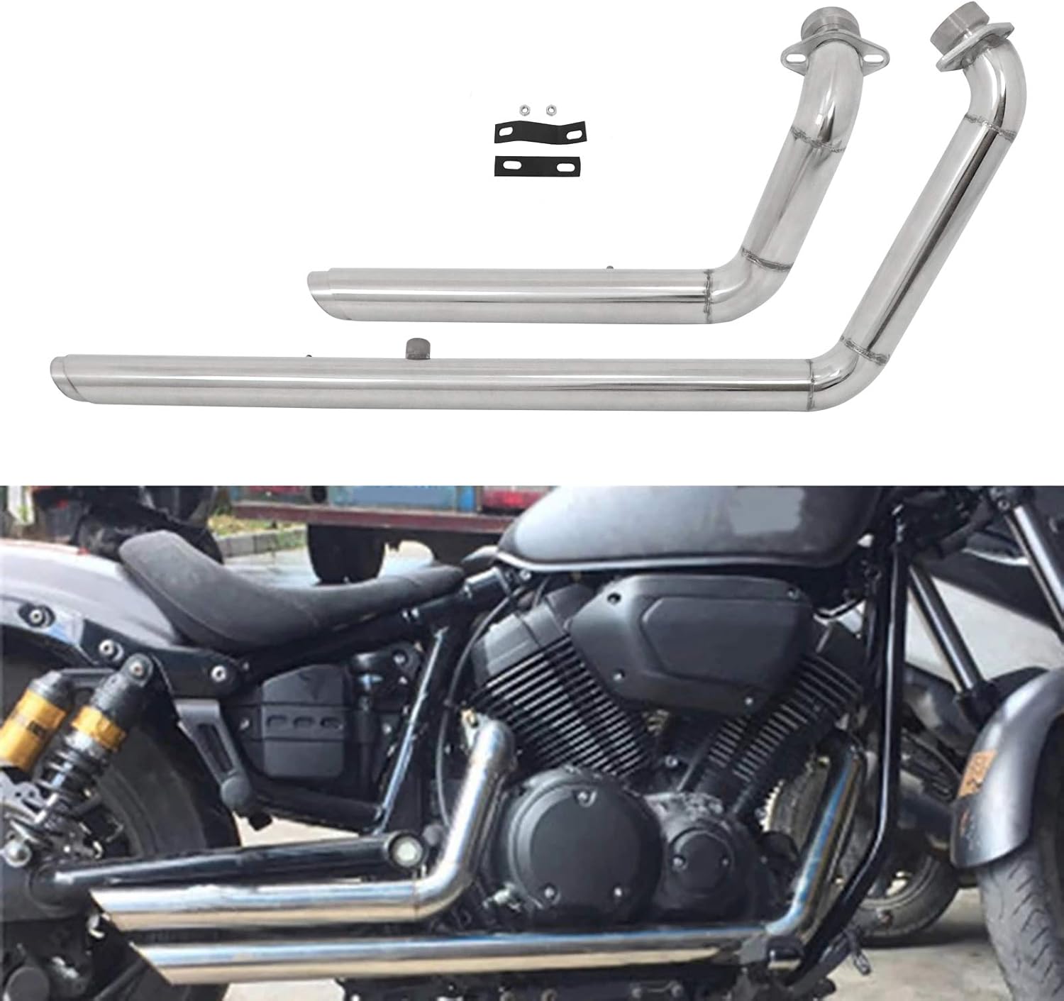 COPART Shortshots Staggered Full Exhaust Pipe Kit Silencer Mufflers For