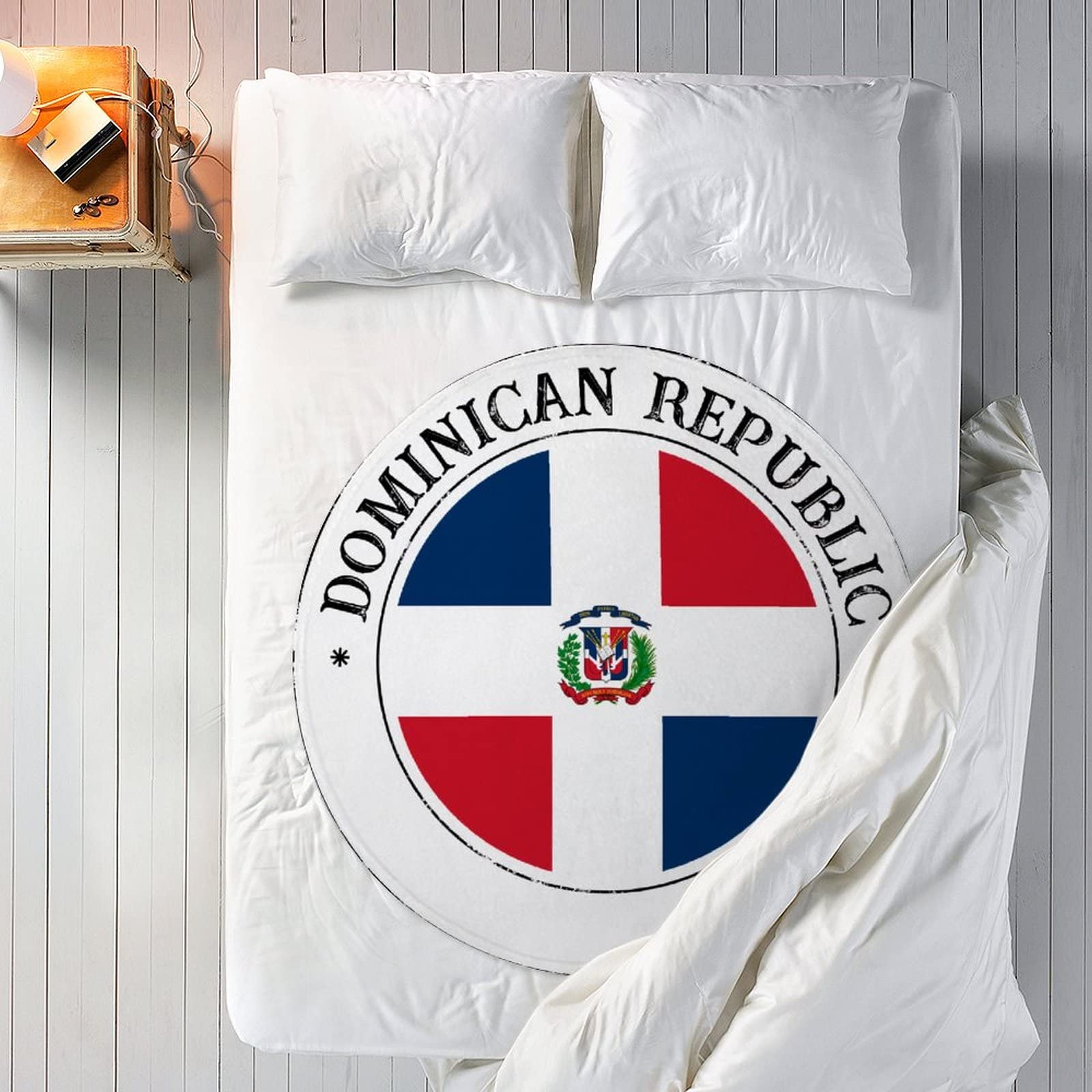 Nationale Vlag Van De Dominicaanse Republiek Stock Illustratie