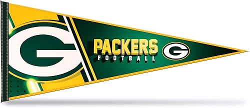 Rico Industries NFL Football Primary - Banderín de fieltro para pared, de 12 x 30 pulgadas, ideal para el hogar, dormitorio, decoración de cueva de