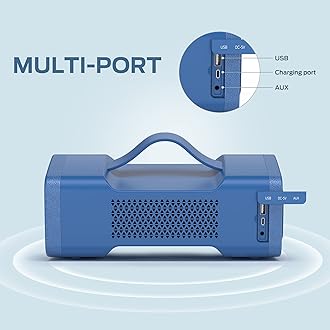 Oraolo Bluetooth Speakers, Loud 40W Portable Bluetooth Speaker Large Stereo Sound, IPX6 Waterproof, Support USB/AUX Input, Built-in Mic for Home Party Outdoor, Blue