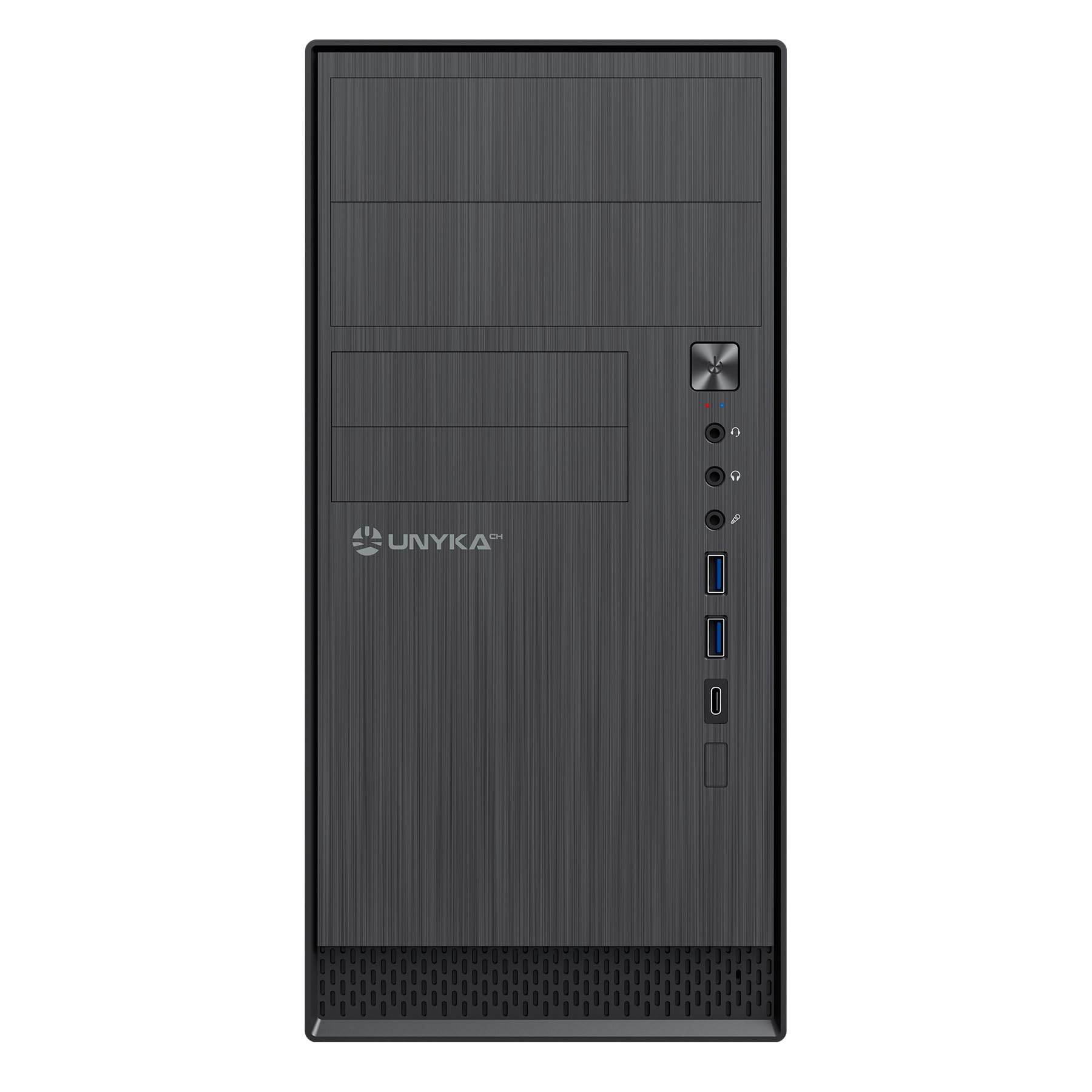 UNYKAch Case per computer Micro ATX Aero C12 V2 con due porte USB 3.0 e una porta USB Type C 2.0