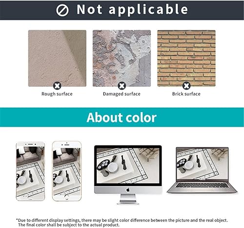 Miniatura 7 de Papel tapiz autoadhesivo para despegar y pegar, borde decorativo para el hogar, techo, para baño, sala de estar, cocina, habitación de los niños,